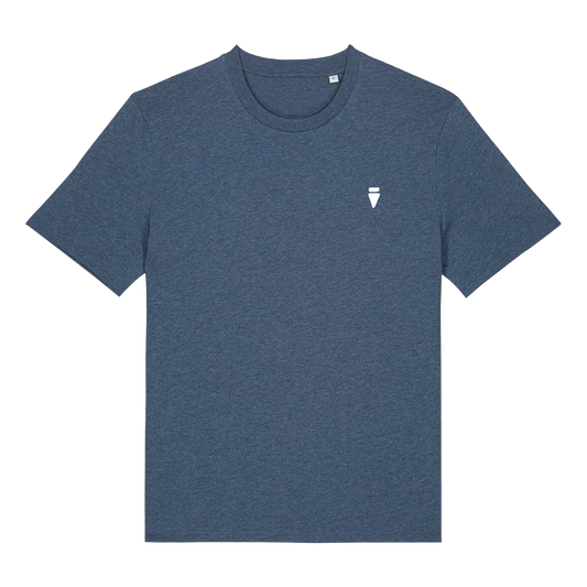 V Logo Bold Dark Heather Blue Regular T-Shirt