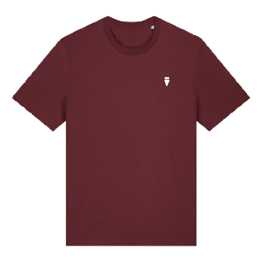 V Logo Bold Burgundy Regular T-Shirt