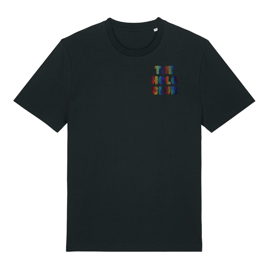 The Holo Club Logo Rainbow Confetti Holographic T-Shirt