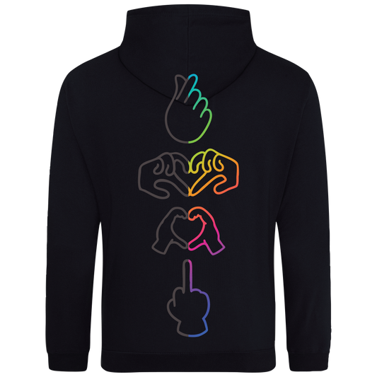 Generational Love Middle Finger Hooded Sweat