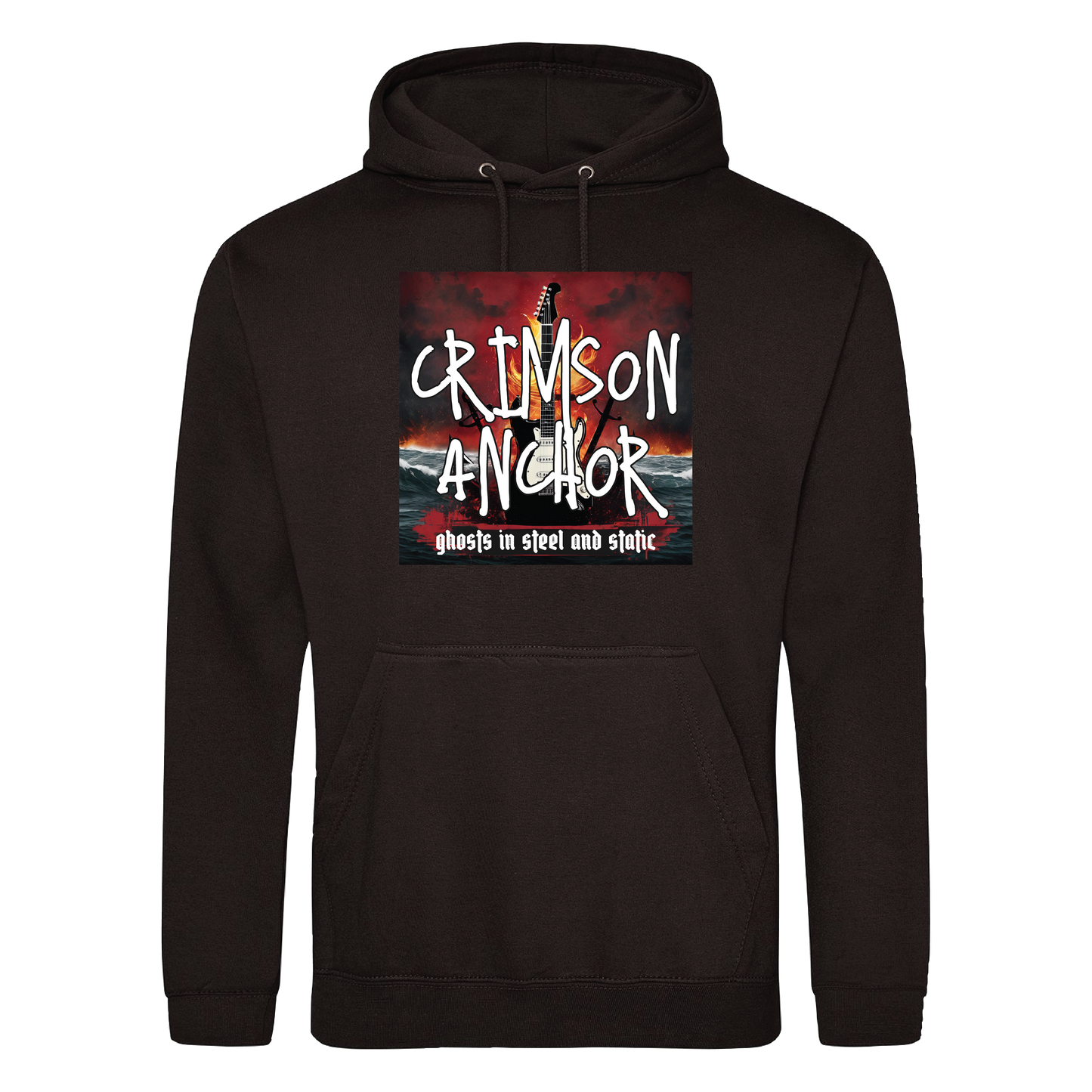 Crimson Anchor - Ghosts In Steel and Static Album Cover Hooded Sweat