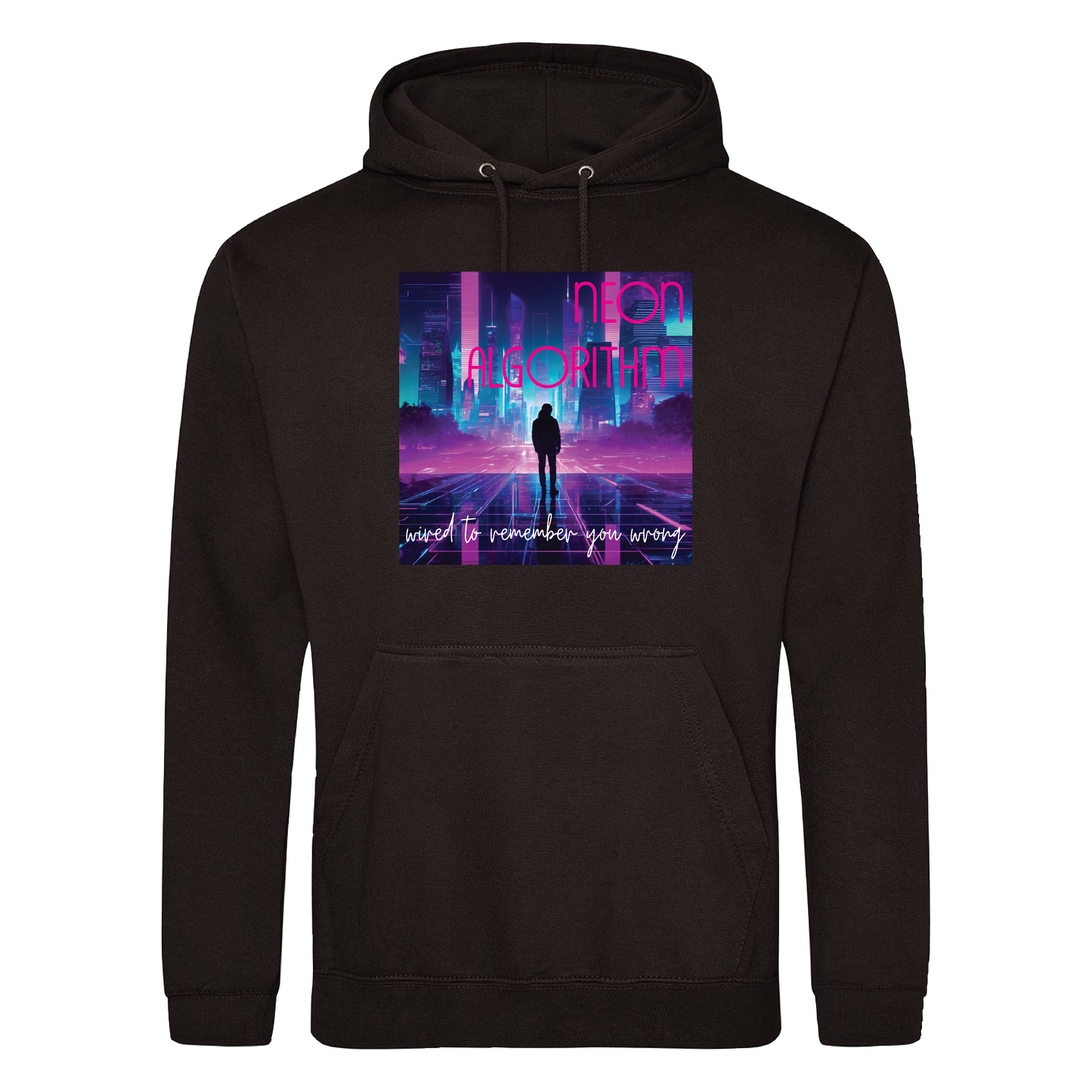 Neon Algorithm - Wired To Remember Her Wrong Album Cover Hooded Sweat