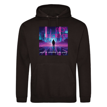 Neon Algorithm - Wired To Remember Her Wrong Album Cover Hooded Sweat