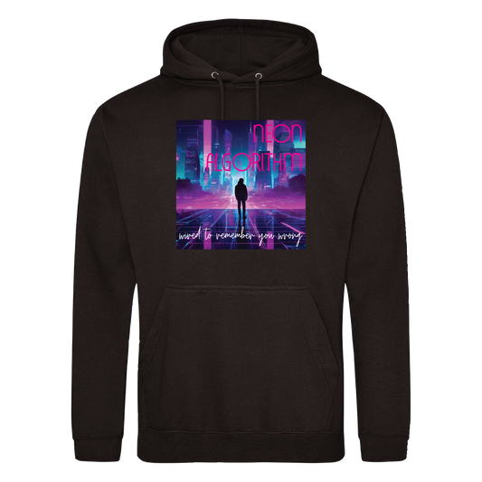 Neon Algorithm - Wired To Remember Her Wrong Album Cover Hooded Sweat