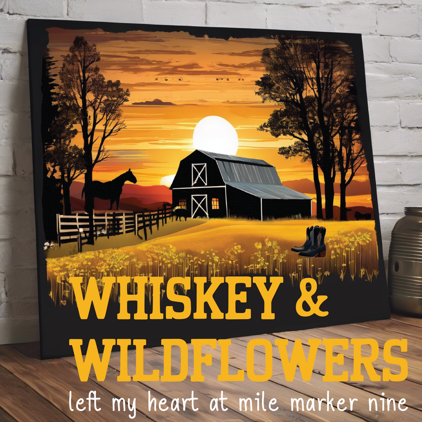 Whiskey & Wildflowers - Left My Heart... Album Cover T-Shirt