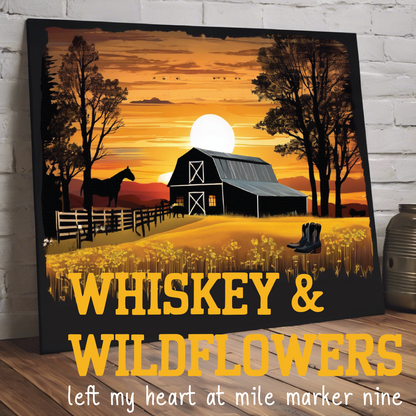 Whiskey & Wildflowers - Left My Heart... Album Cover T-Shirt