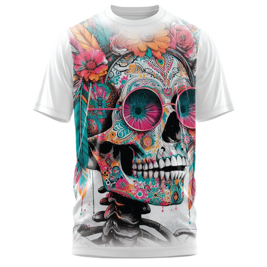 Oversized Impact - Neon Día de Muertos T-Shirt