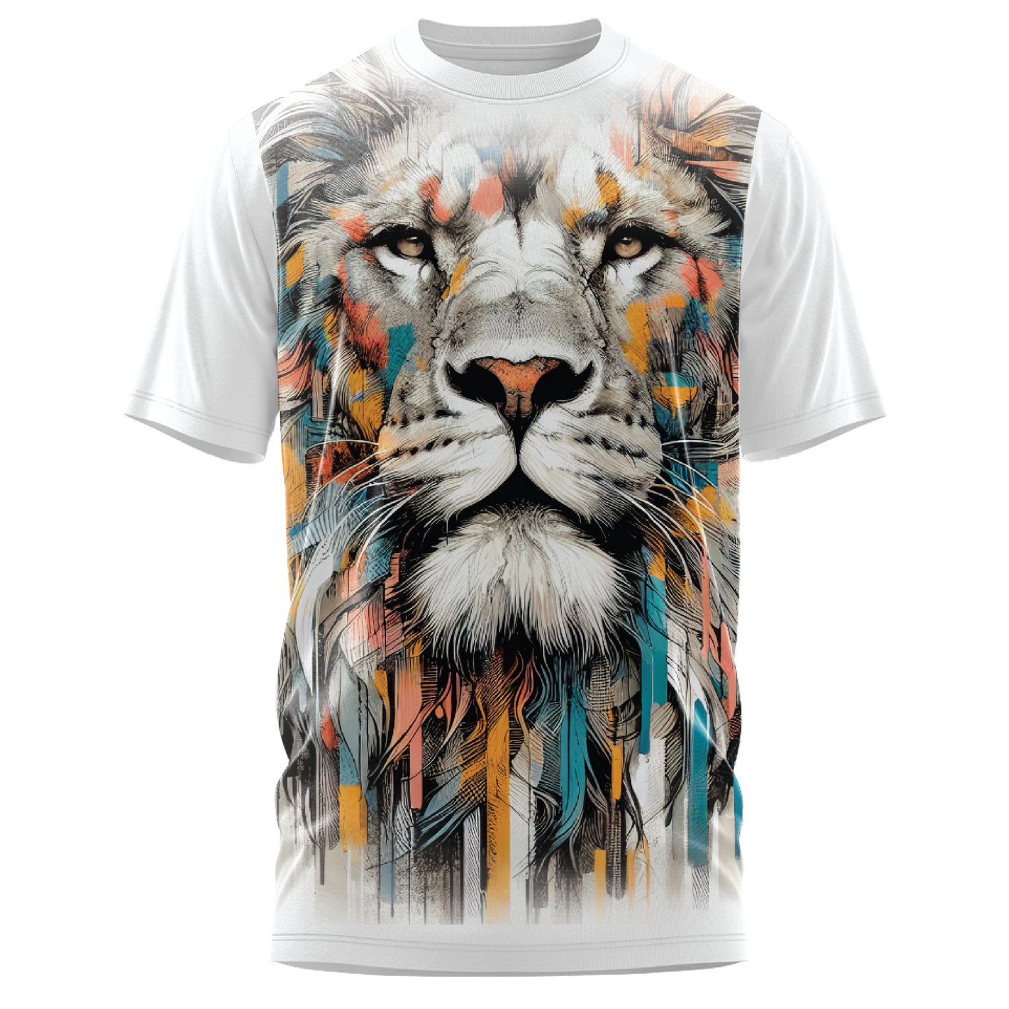 Oversized Impact - Tribal Flame Lion T-Shirt