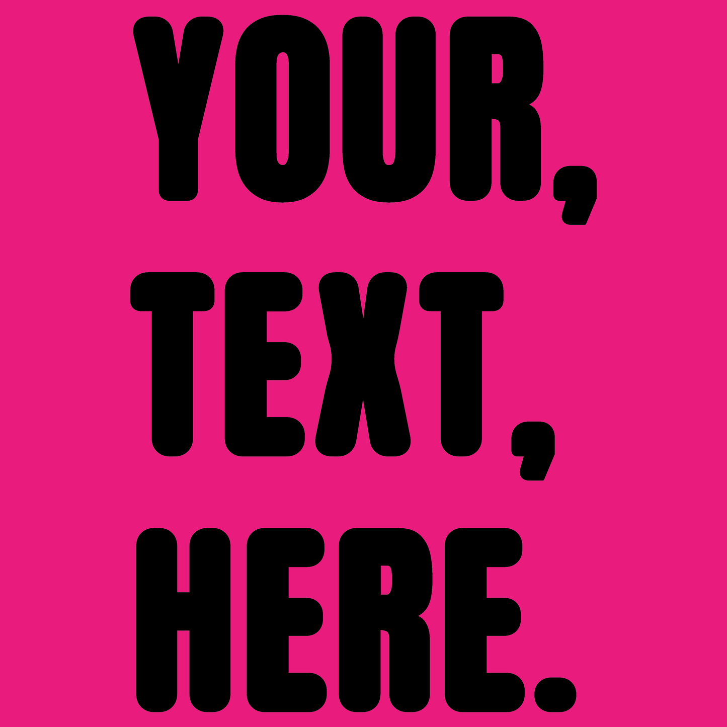 Triple Take Personalise Black Print (S/M/L)