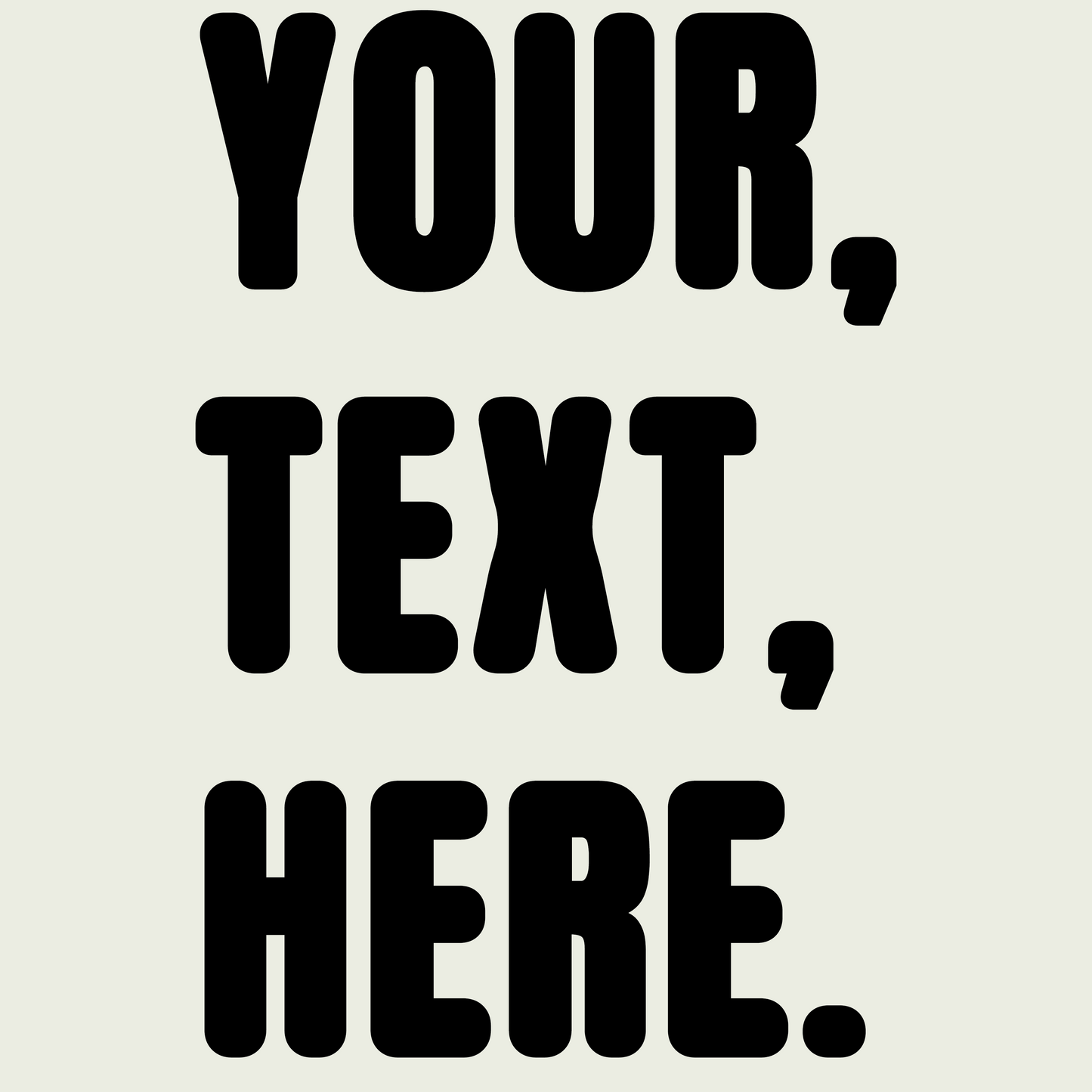 Triple Take Personalise Black Print (S/M/L)
