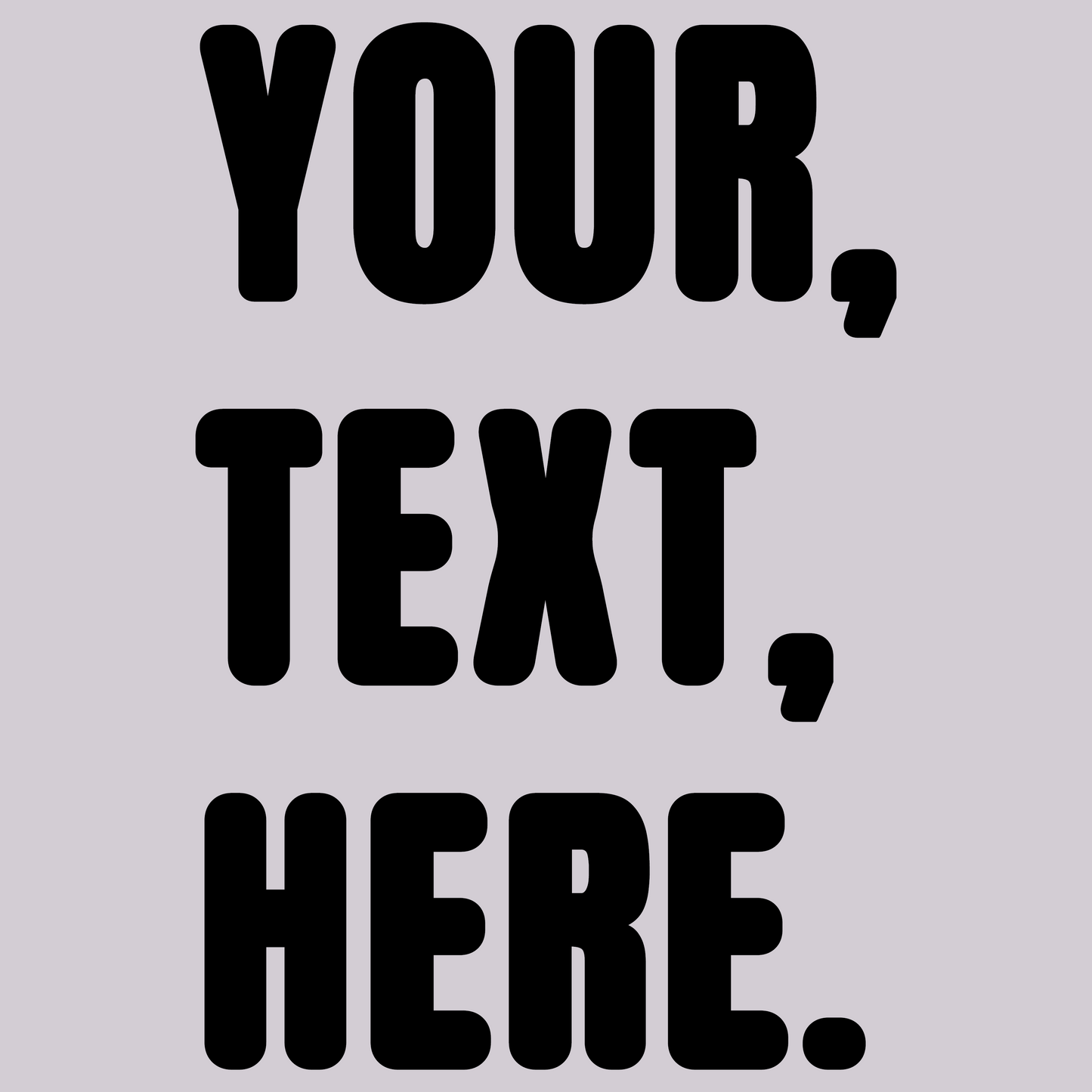 Triple Take Personalise Black Print (S/M/L)