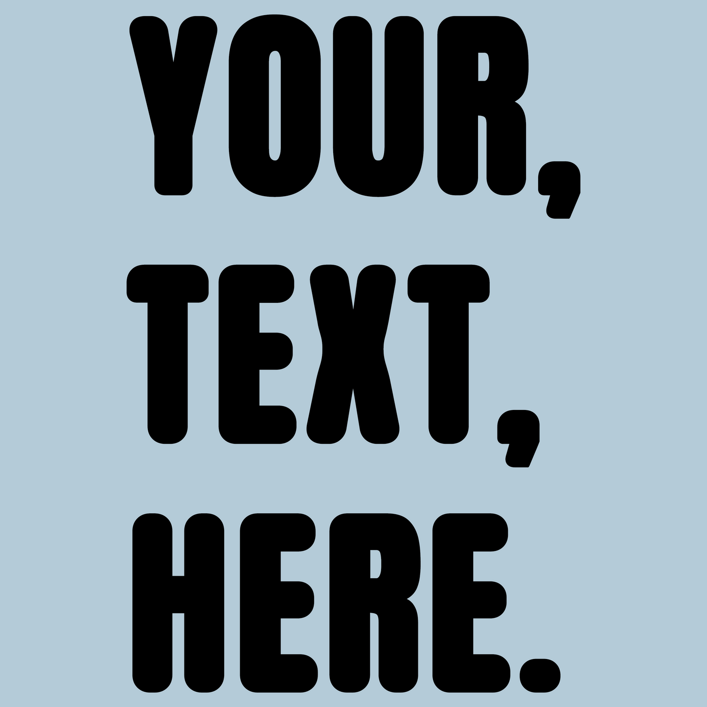 Triple Take Personalise Black Print (S/M/L)