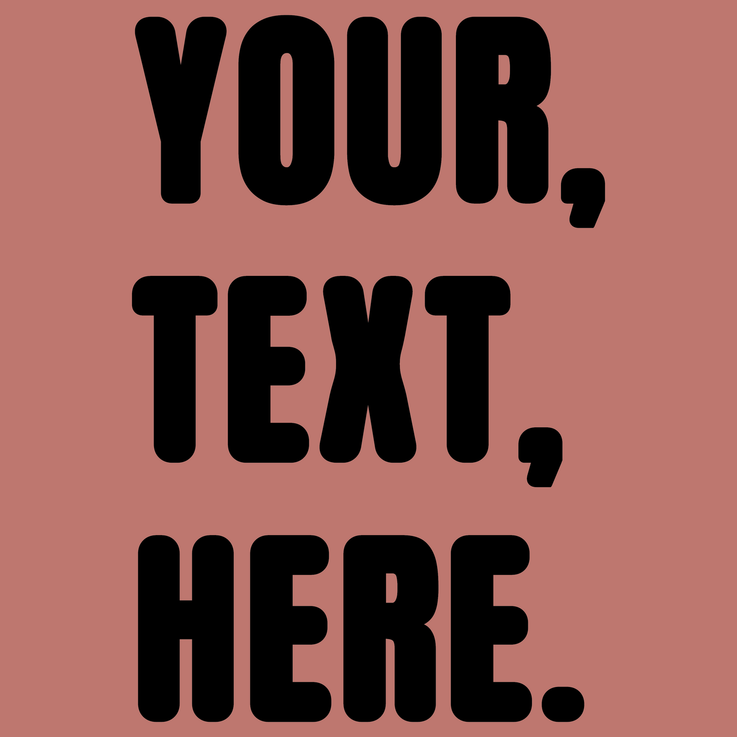 Triple Take Personalise Black Print (S/M/L)