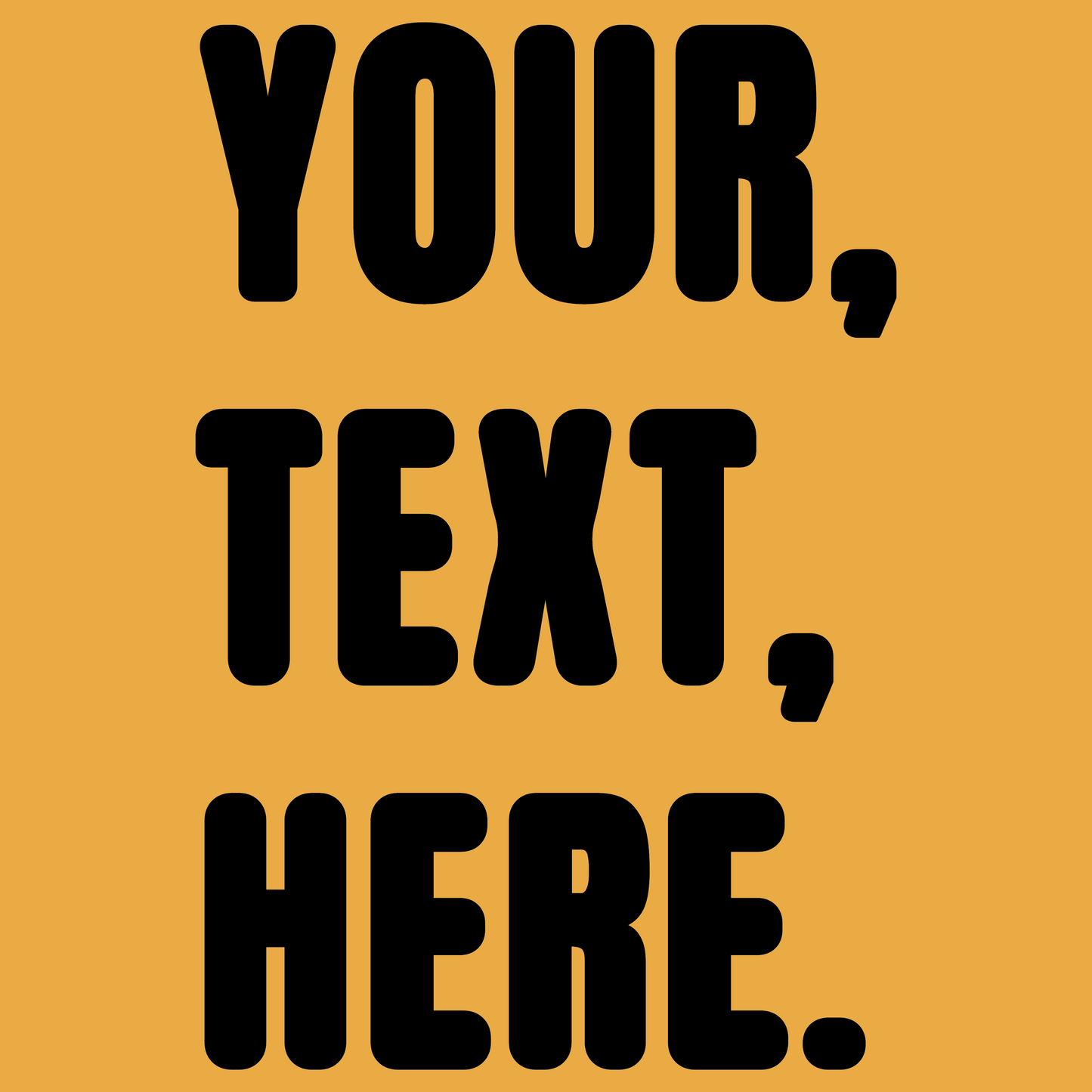 Triple Take Personalise Black Print (S/M/L)