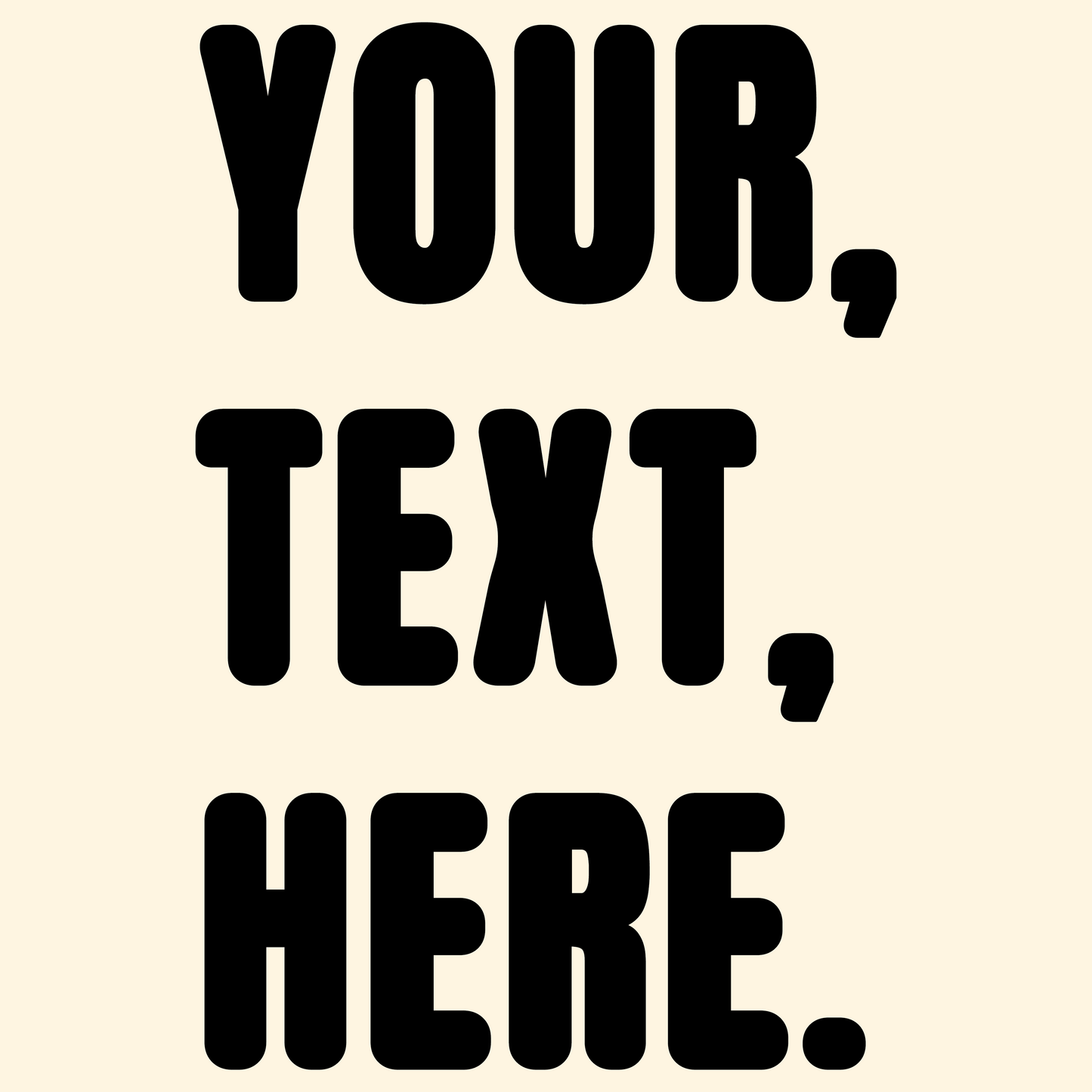 Triple Take Personalise Black Print (S/M/L)