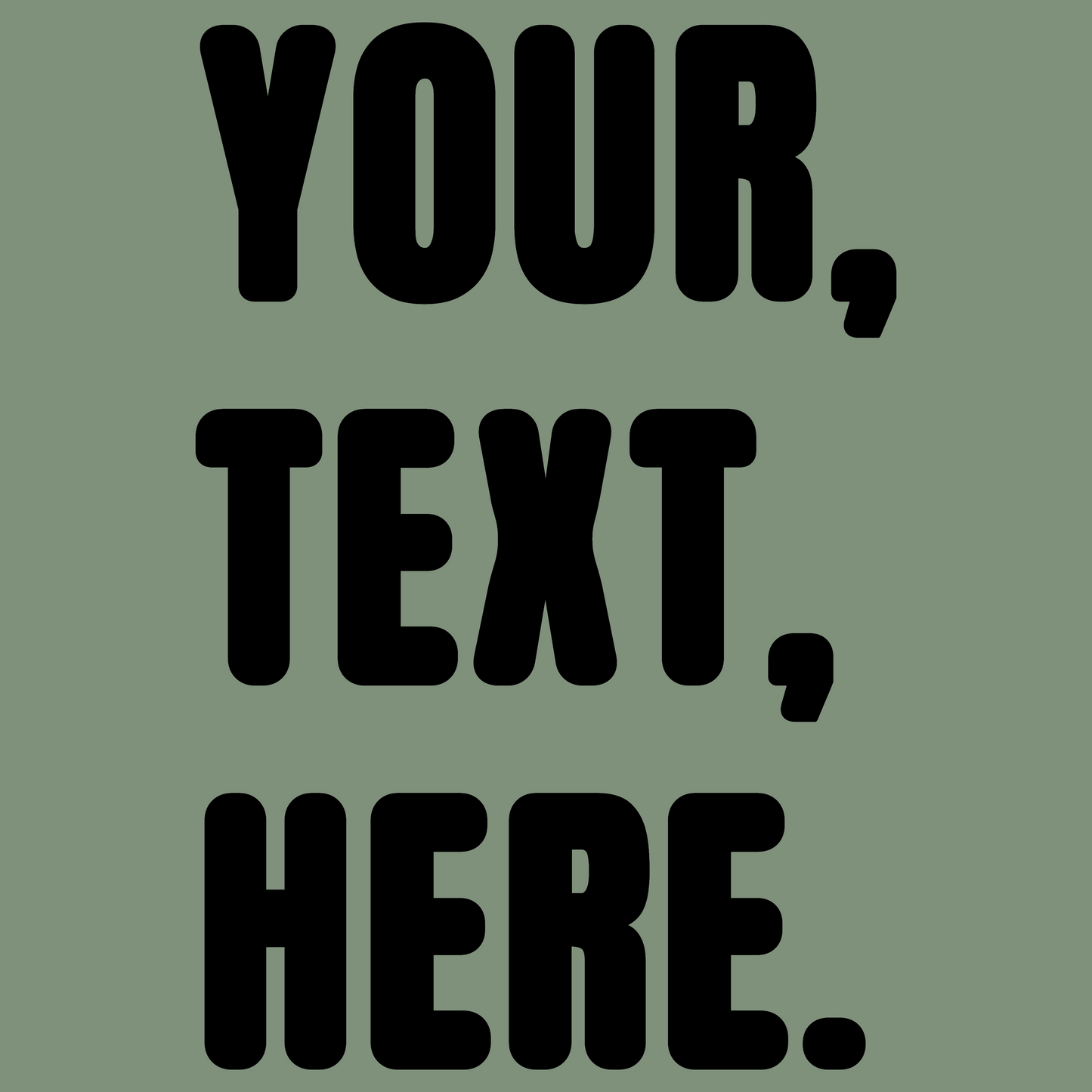 Triple Take Personalise Black Print (S/M/L)