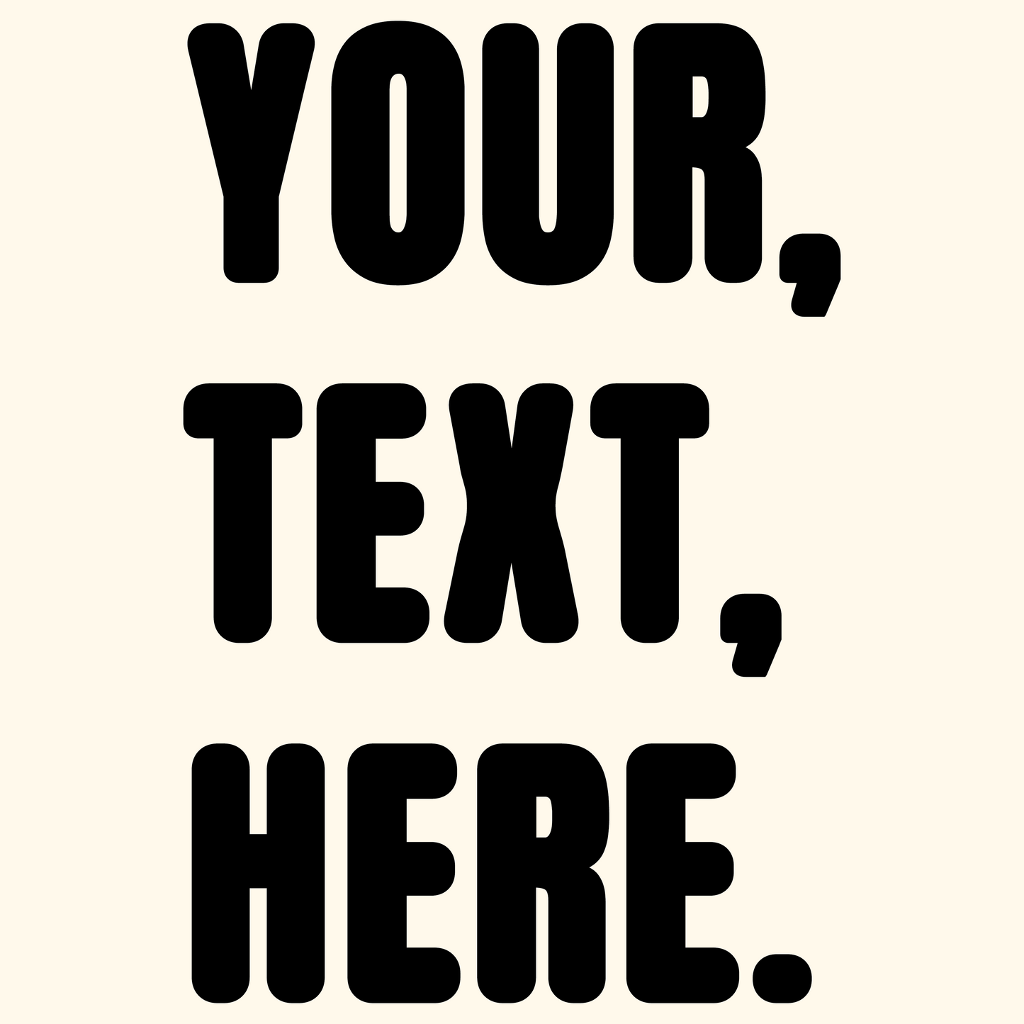 Triple Take Personalise Black Print (S/M/L)