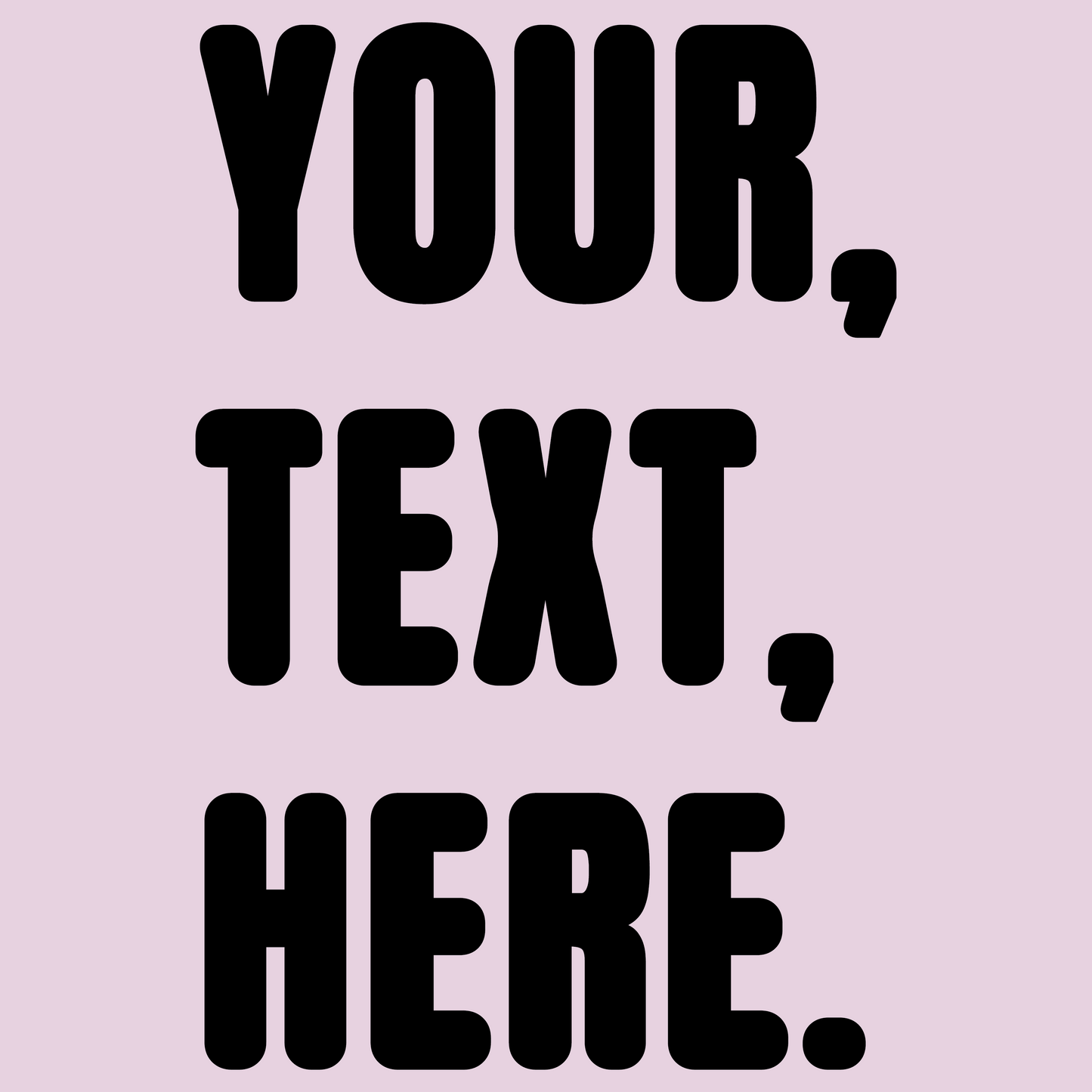 Triple Take Personalise Black Print (S/M/L)