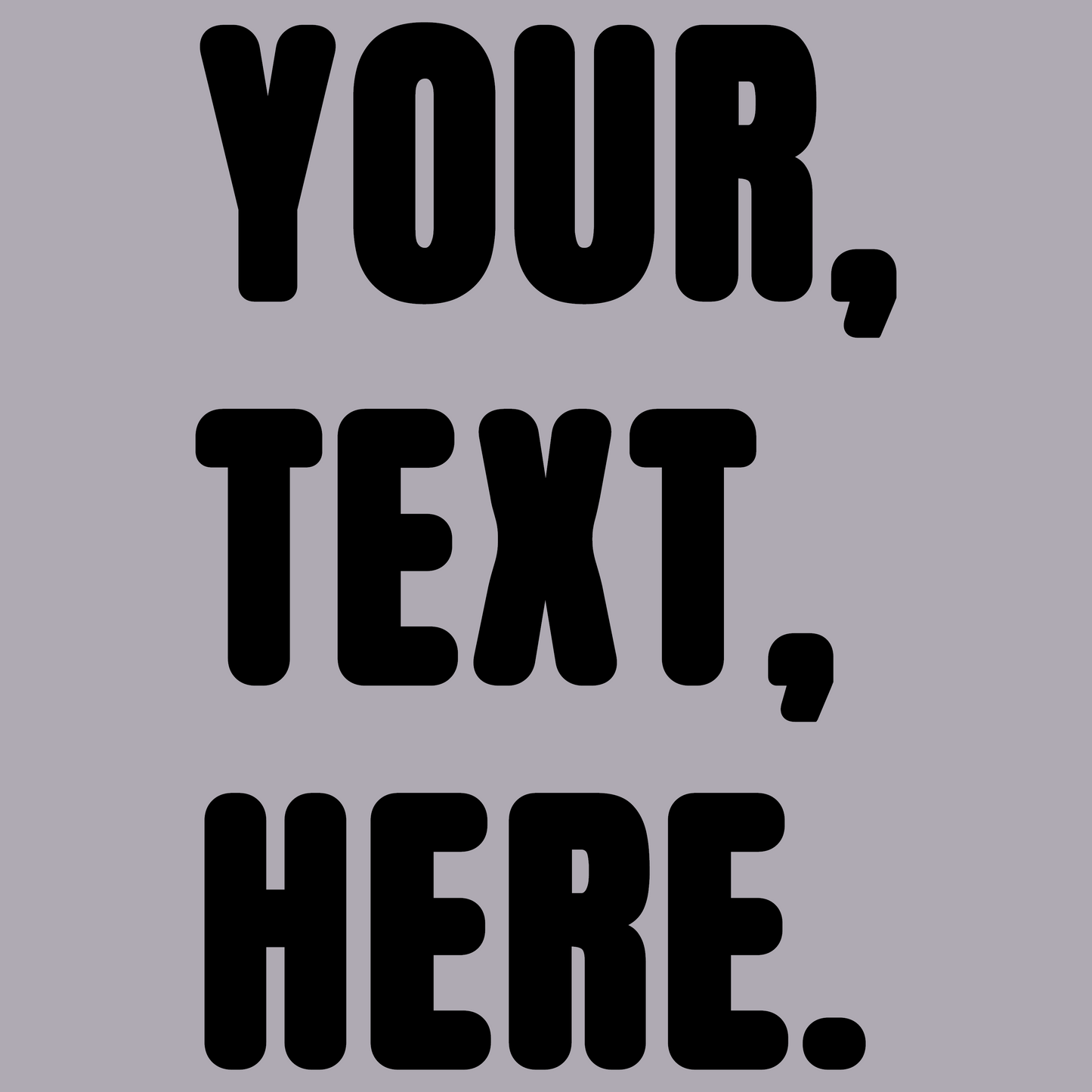 Triple Take Personalise Black Print (S/M/L)