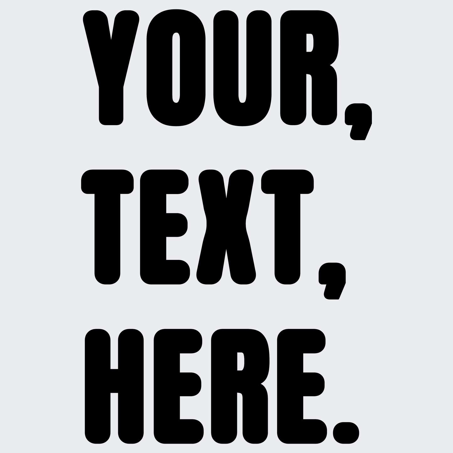 Triple Take Personalise Black Print (S/M/L)