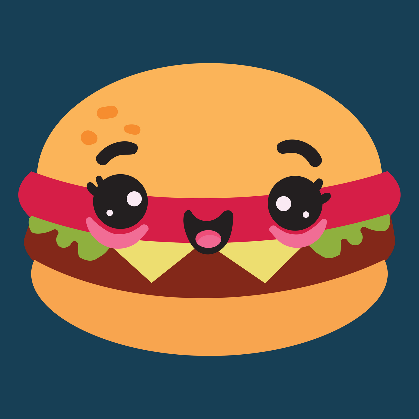 Happy Burger Hooded Sweat