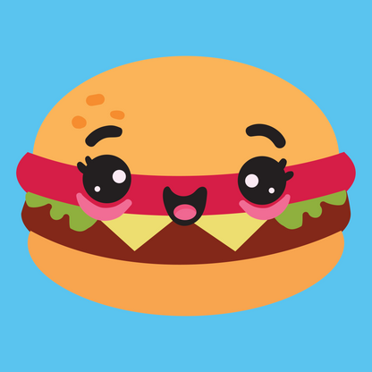 Happy Burger Hooded Sweat