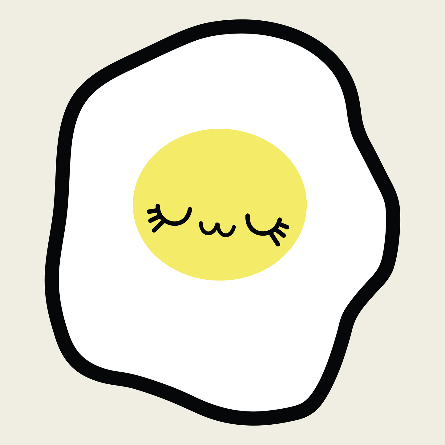 Flat Egg Hooded Sweat