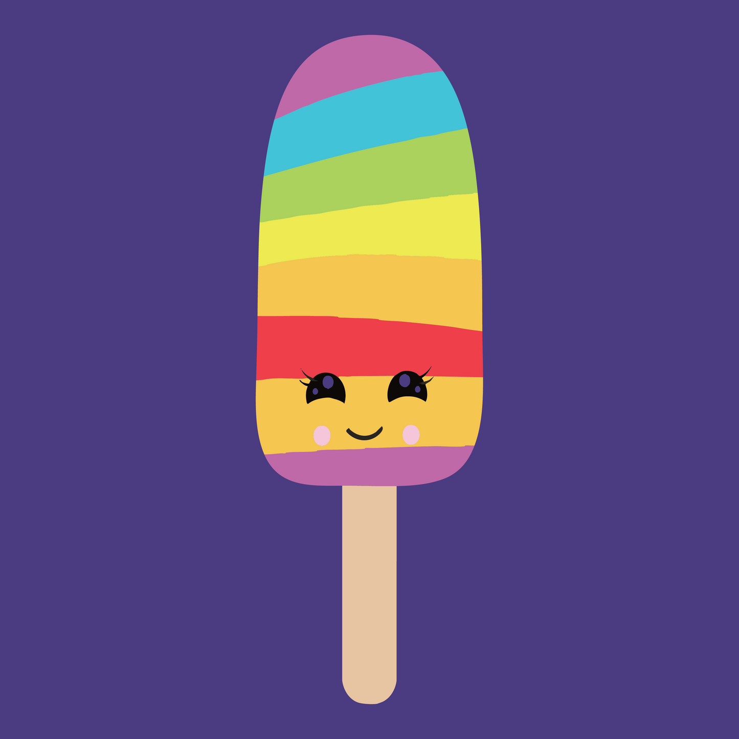 Rainbow Ice Lolly Hooded Sweat