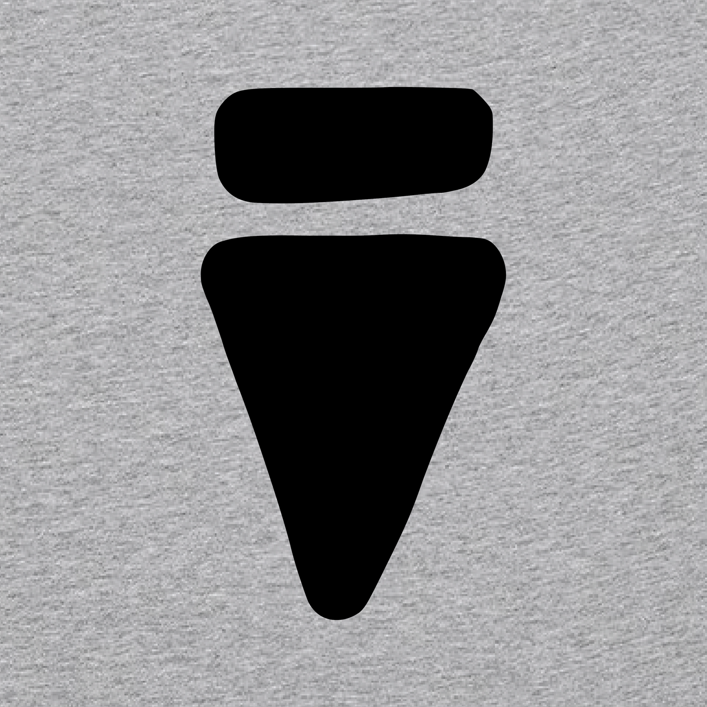 V Logo Bold Dark Heather Grey Regular T-Shirt