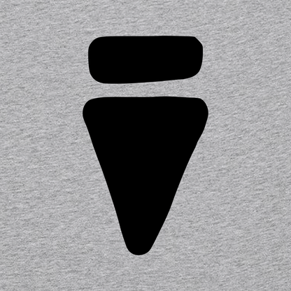V Logo Bold Dark Heather Grey Regular T-Shirt