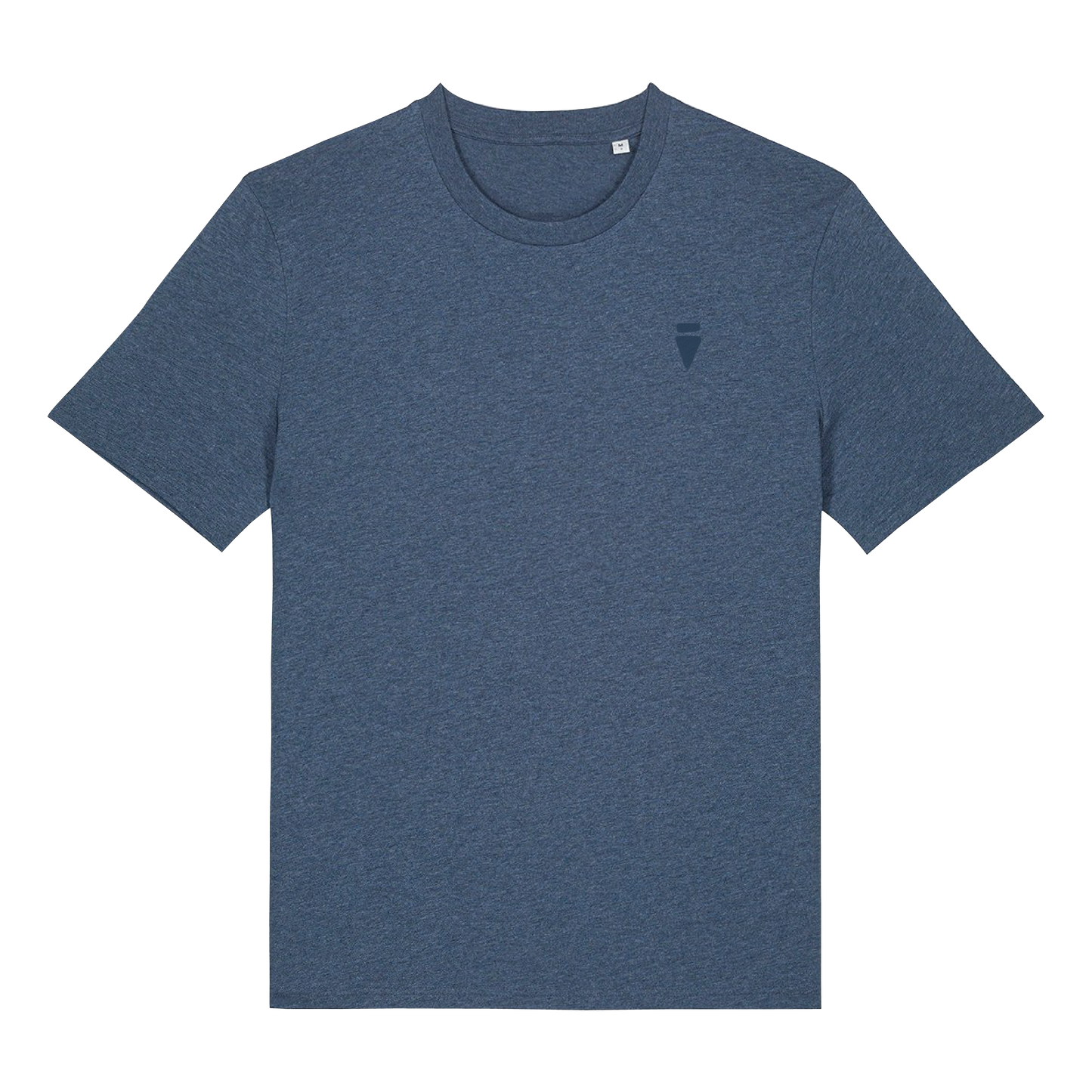 V Logo Subtle Dark Heather Blue Regular T-Shirt
