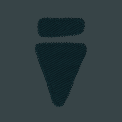 V Logo Subtle India Ink Regular T-Shirt