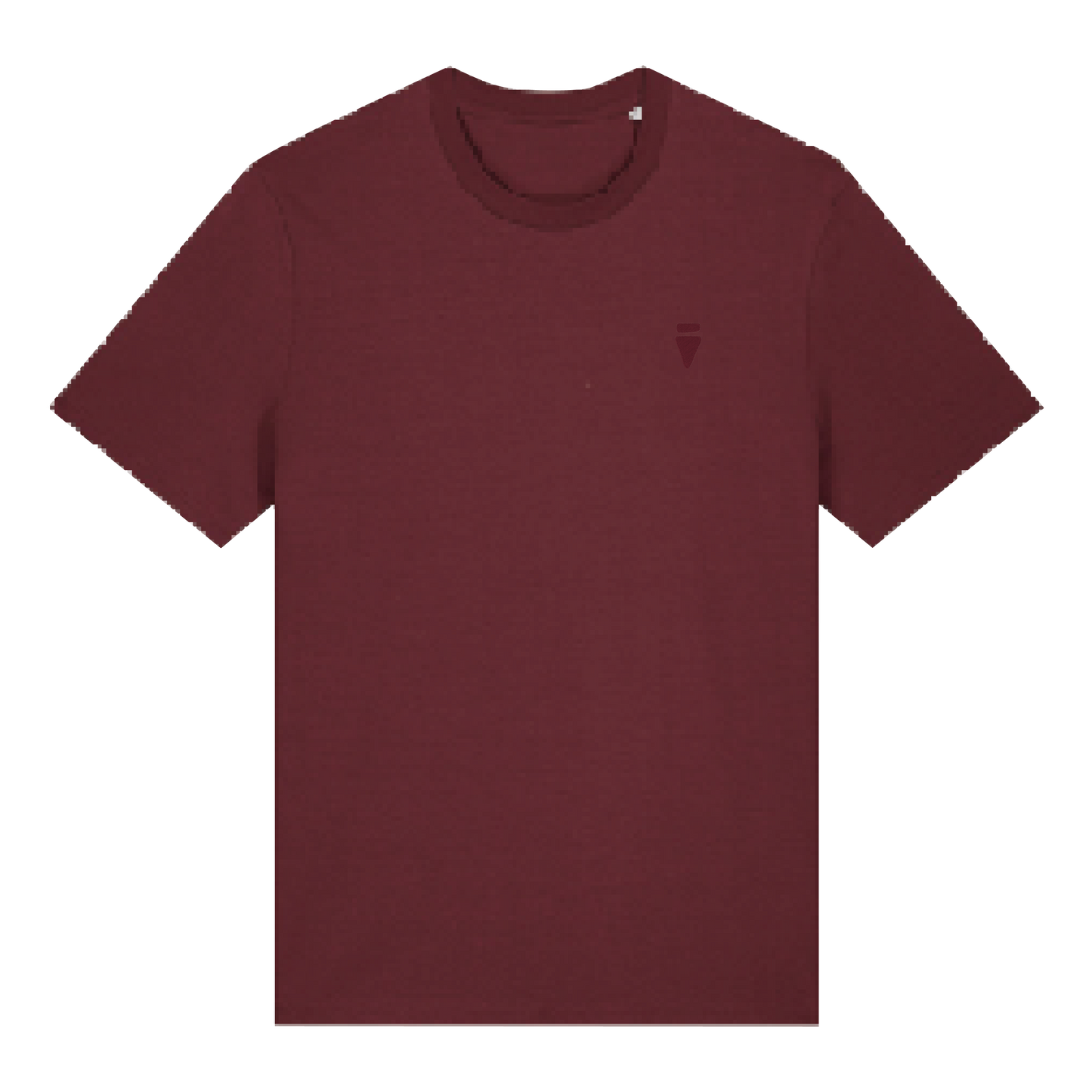 V Logo Subtle Burgundy Regular T-Shirt