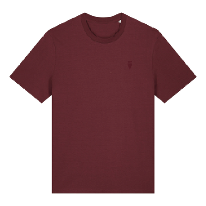 V Logo Subtle Burgundy Regular T-Shirt