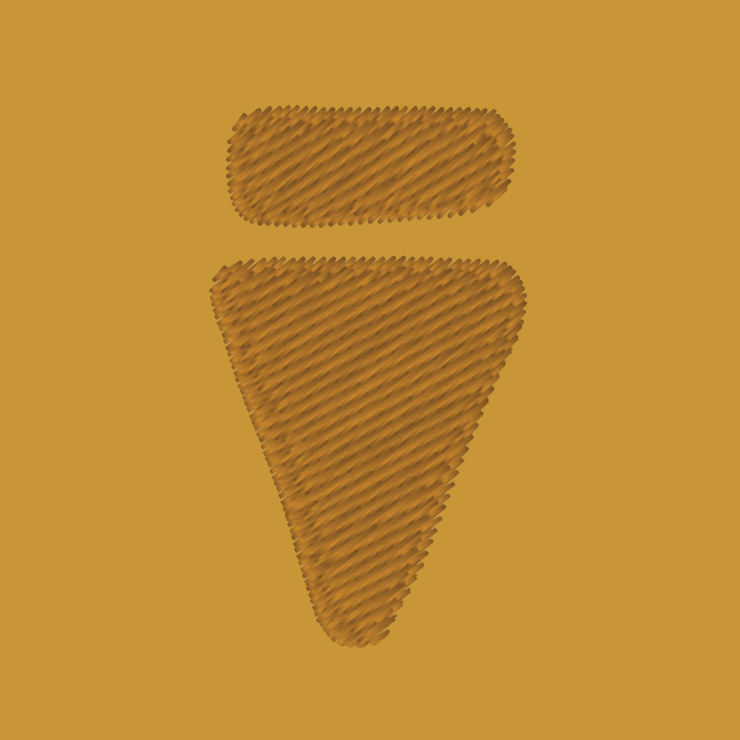 V Logo Subtle Ochre Regular T-Shirt