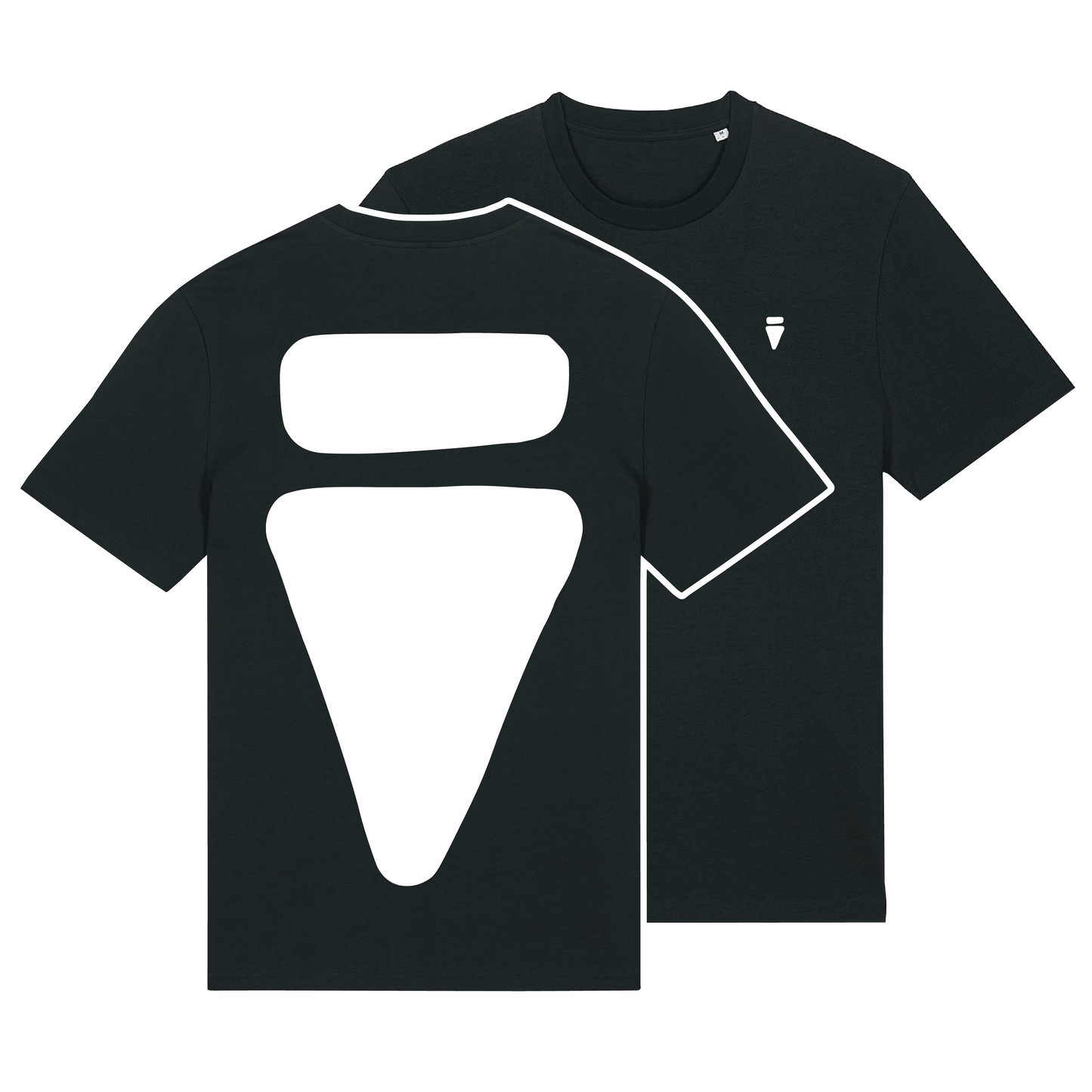V Logo Bold Black Regular T-Shirt