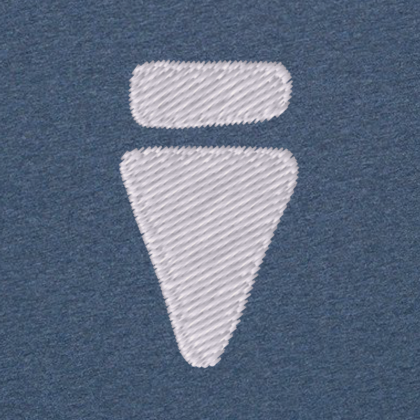 V Logo Bold Dark Heather Blue Regular T-Shirt