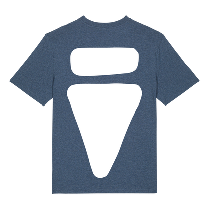 V Logo Bold Dark Heather Blue Regular T-Shirt