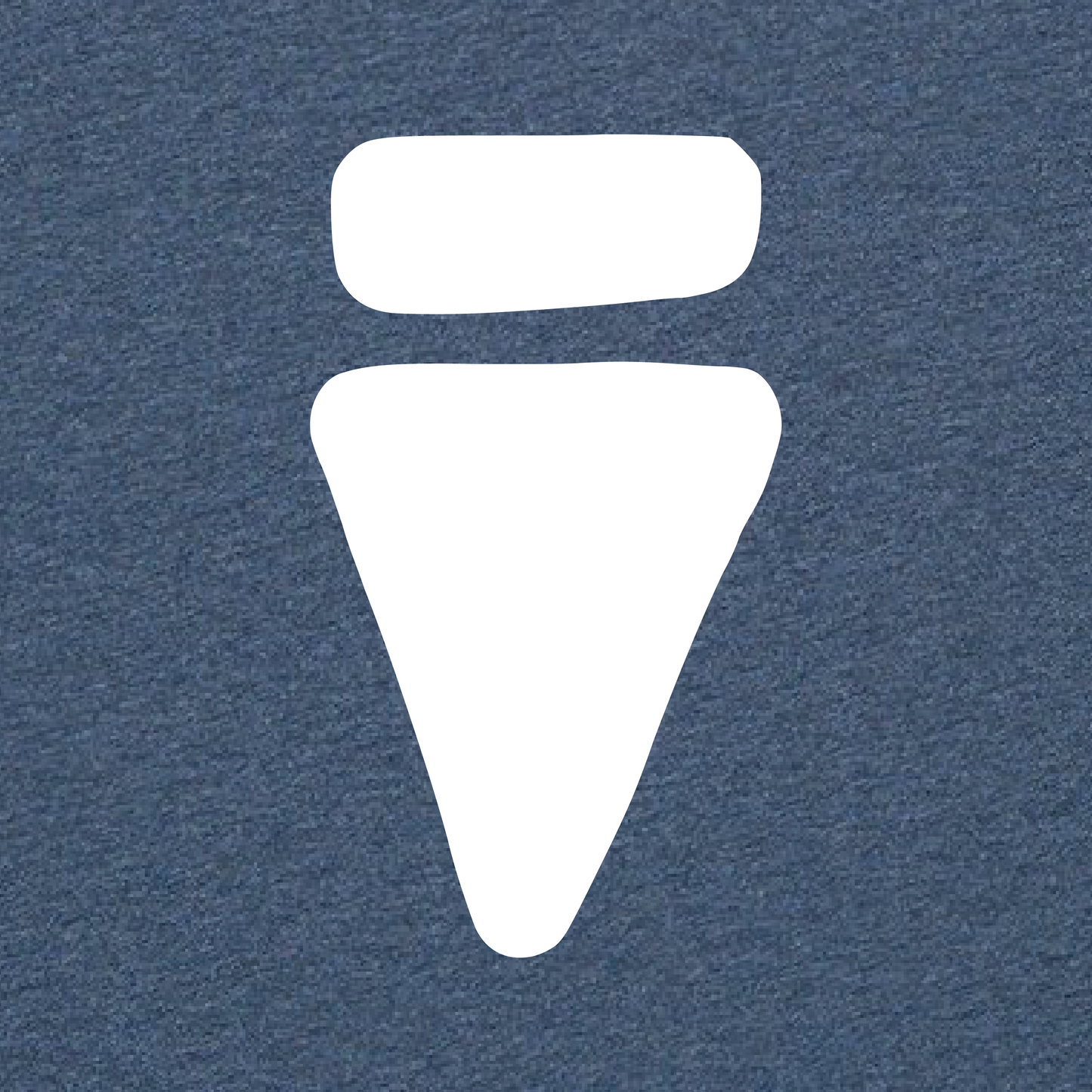 V Logo Bold Dark Heather Blue Regular T-Shirt