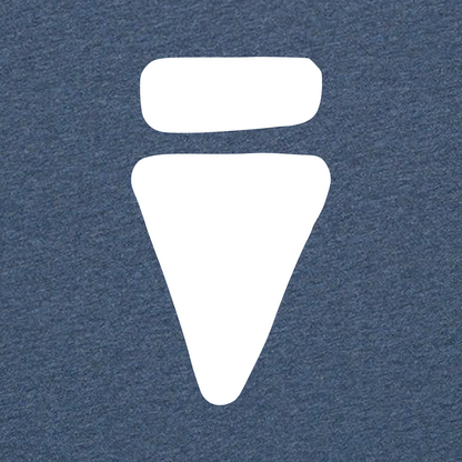 V Logo Bold Dark Heather Blue Regular T-Shirt