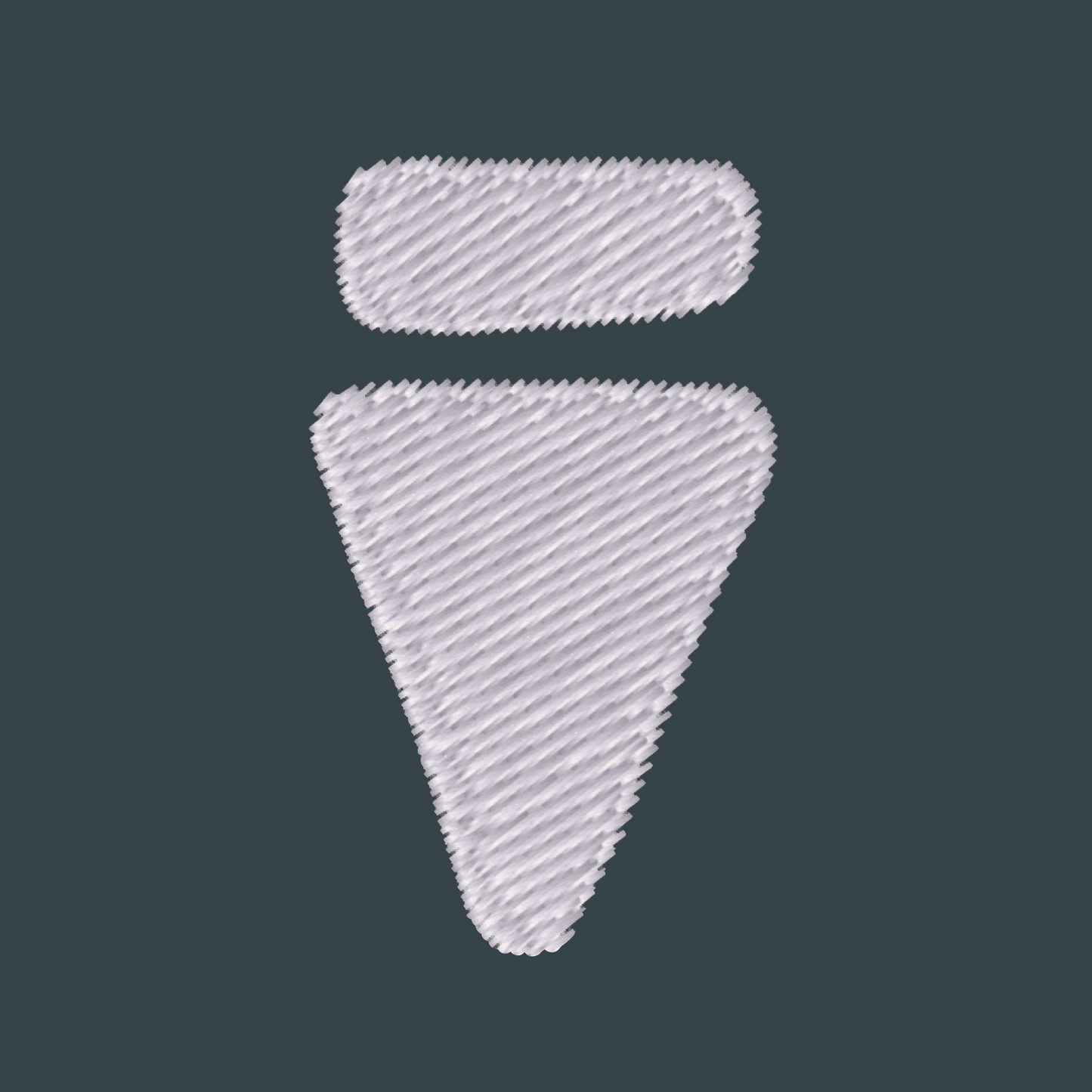 V Logo Bold India Ink Regular T-Shirt