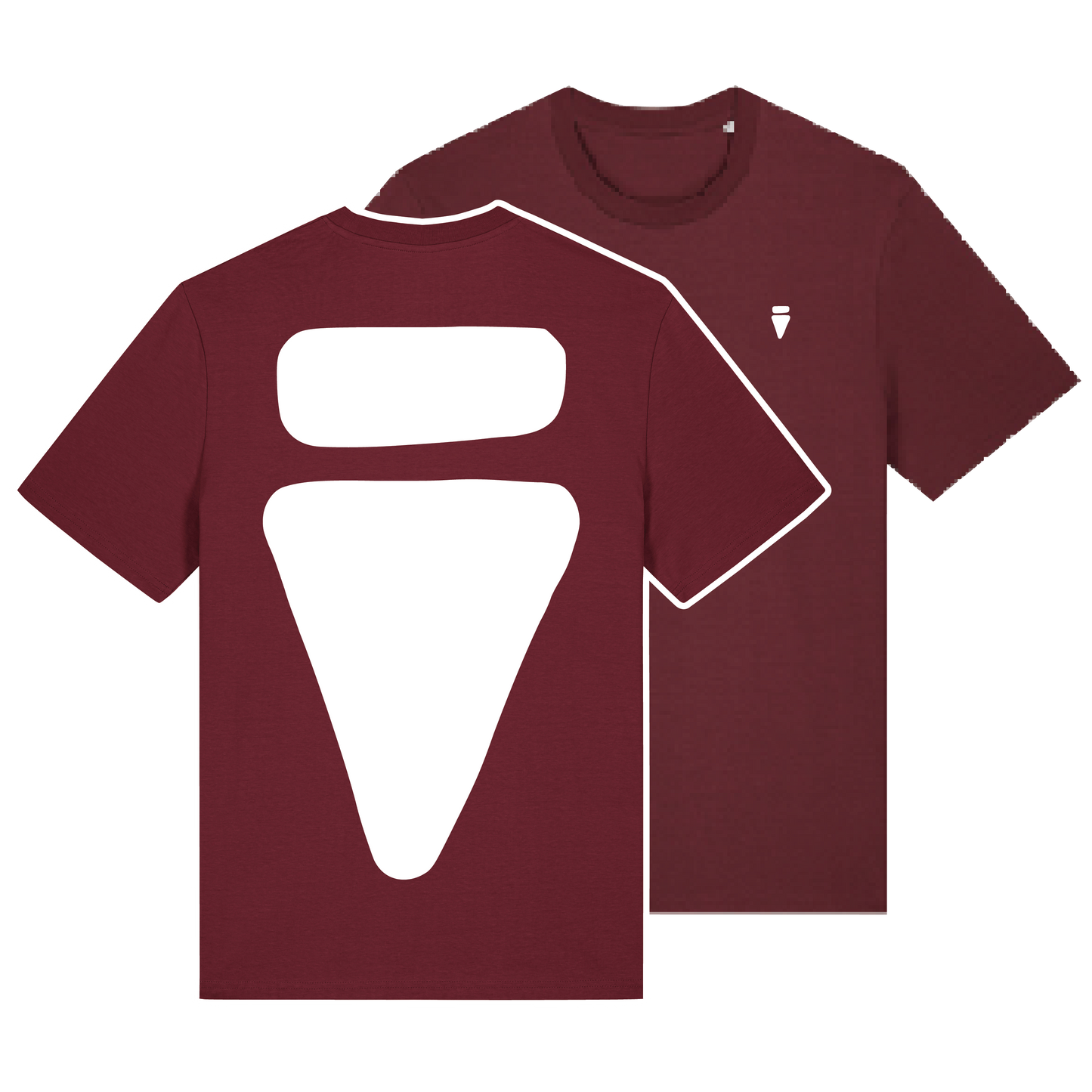V Logo Bold Burgundy Regular T-Shirt