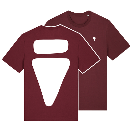 V Logo Bold Burgundy Regular T-Shirt