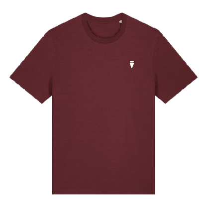V Logo Bold Burgundy Regular T-Shirt