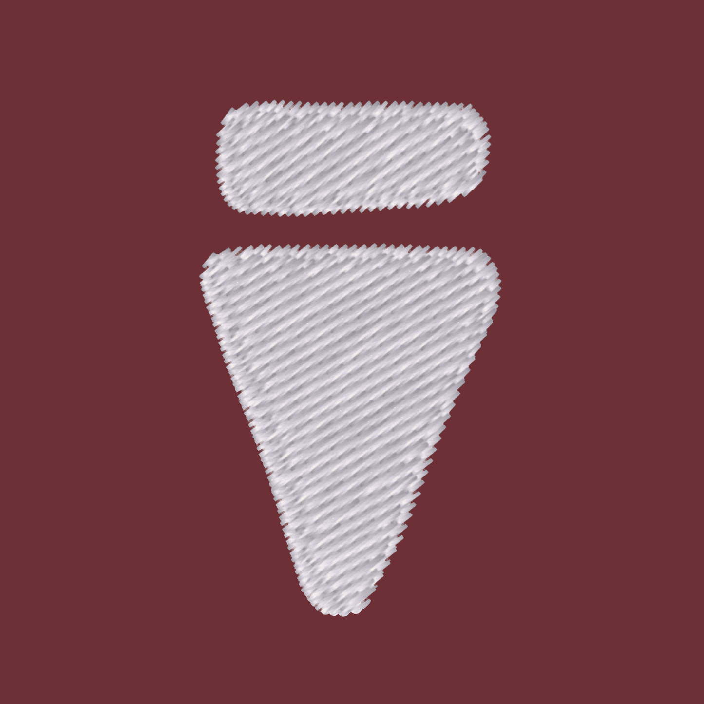 V Logo Bold Burgundy Regular T-Shirt