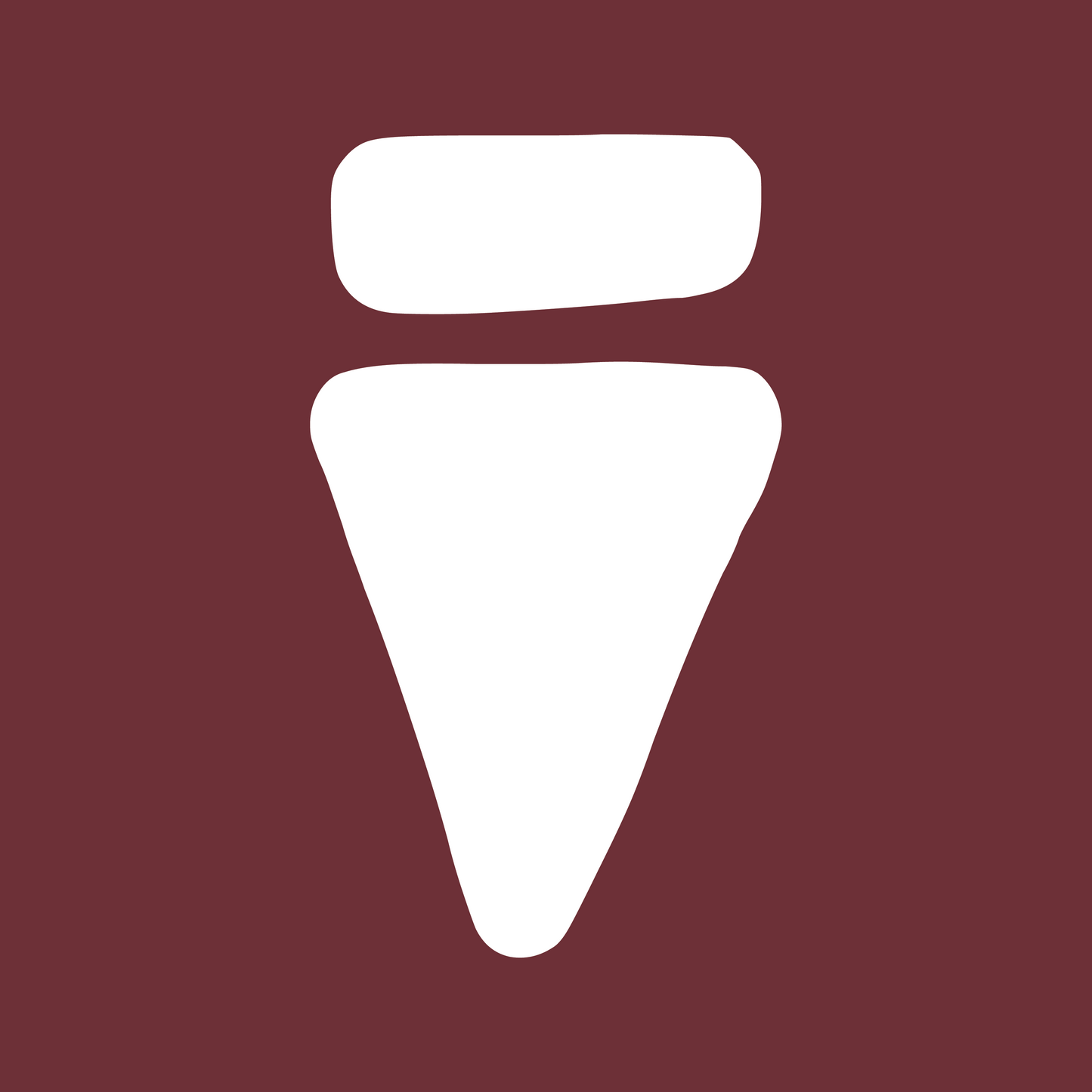 V Logo Bold Burgundy Regular T-Shirt