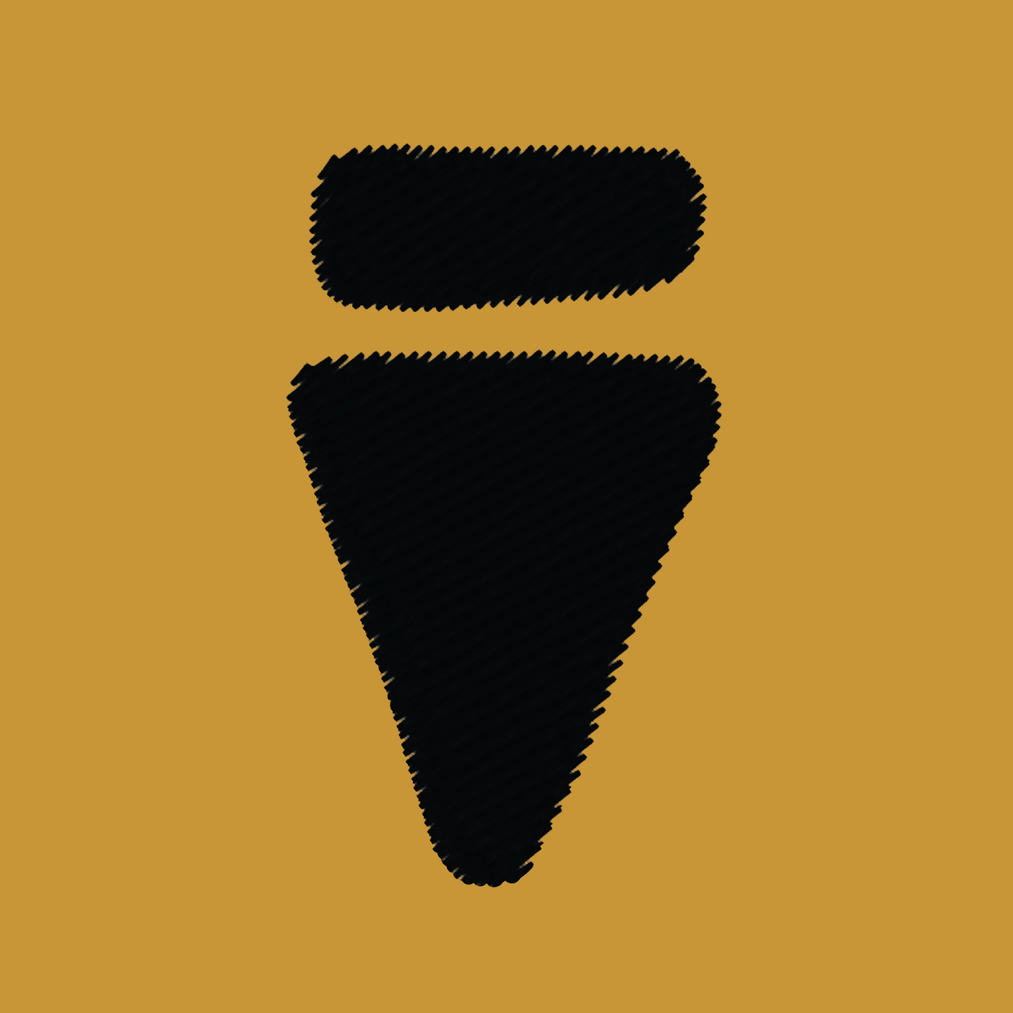 V Logo Bold Ochre Regular T-Shirt