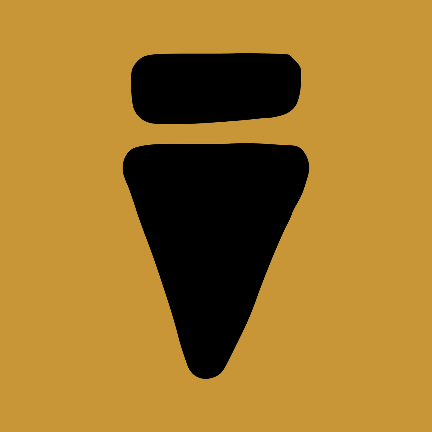 V Logo Bold Ochre Regular T-Shirt