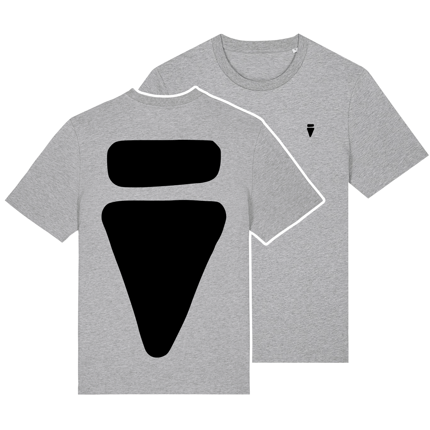V Logo Bold Dark Heather Grey Regular T-Shirt