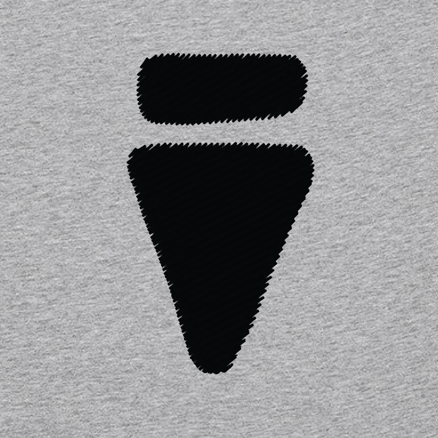 V Logo Bold Dark Heather Grey Regular T-Shirt